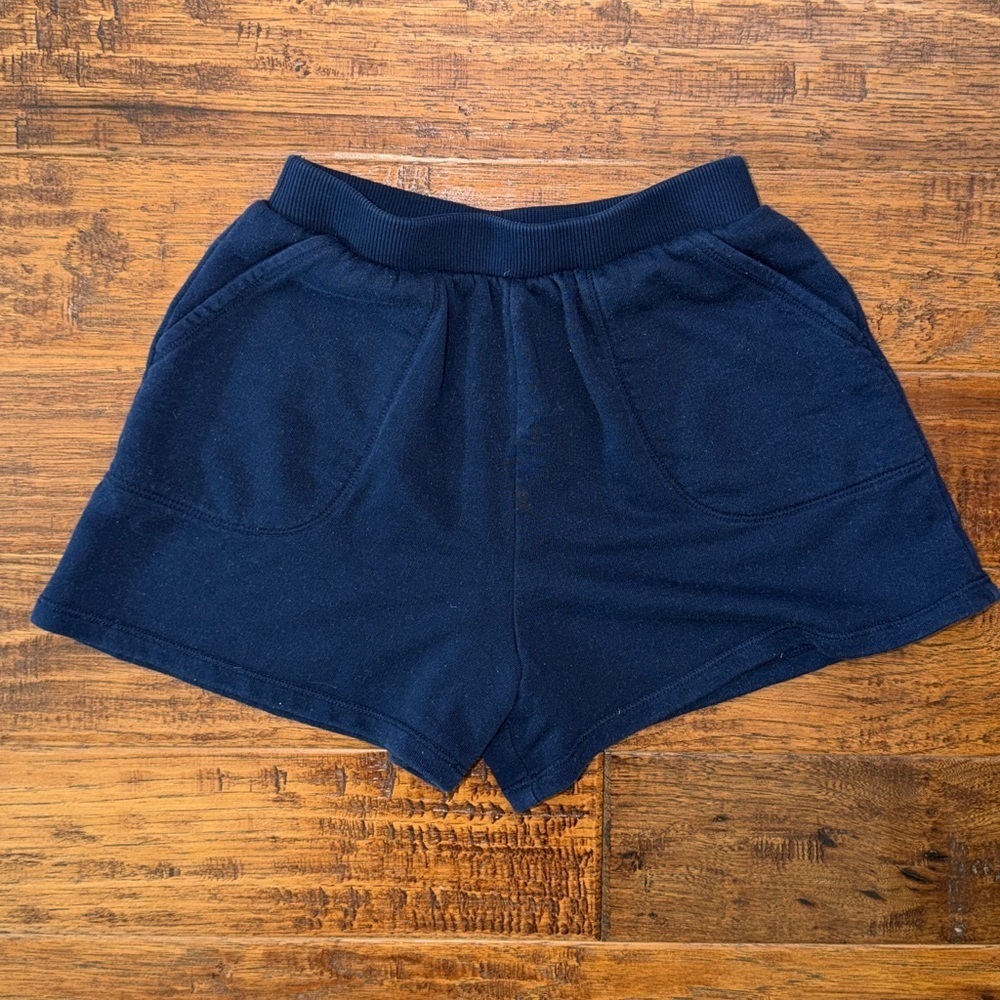 Tucker + Tate Kids’ Pull-On Jersey Navy Blue Sweater Shorts, size 8